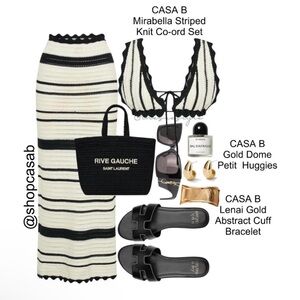 NEW to CASA B💫| Mirabella Halter Triangle Top & Midi Skirt Knit Set